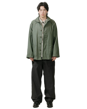 Engineered Garments Workaday Shawl Collar Jacket Olive Cotton Reverse