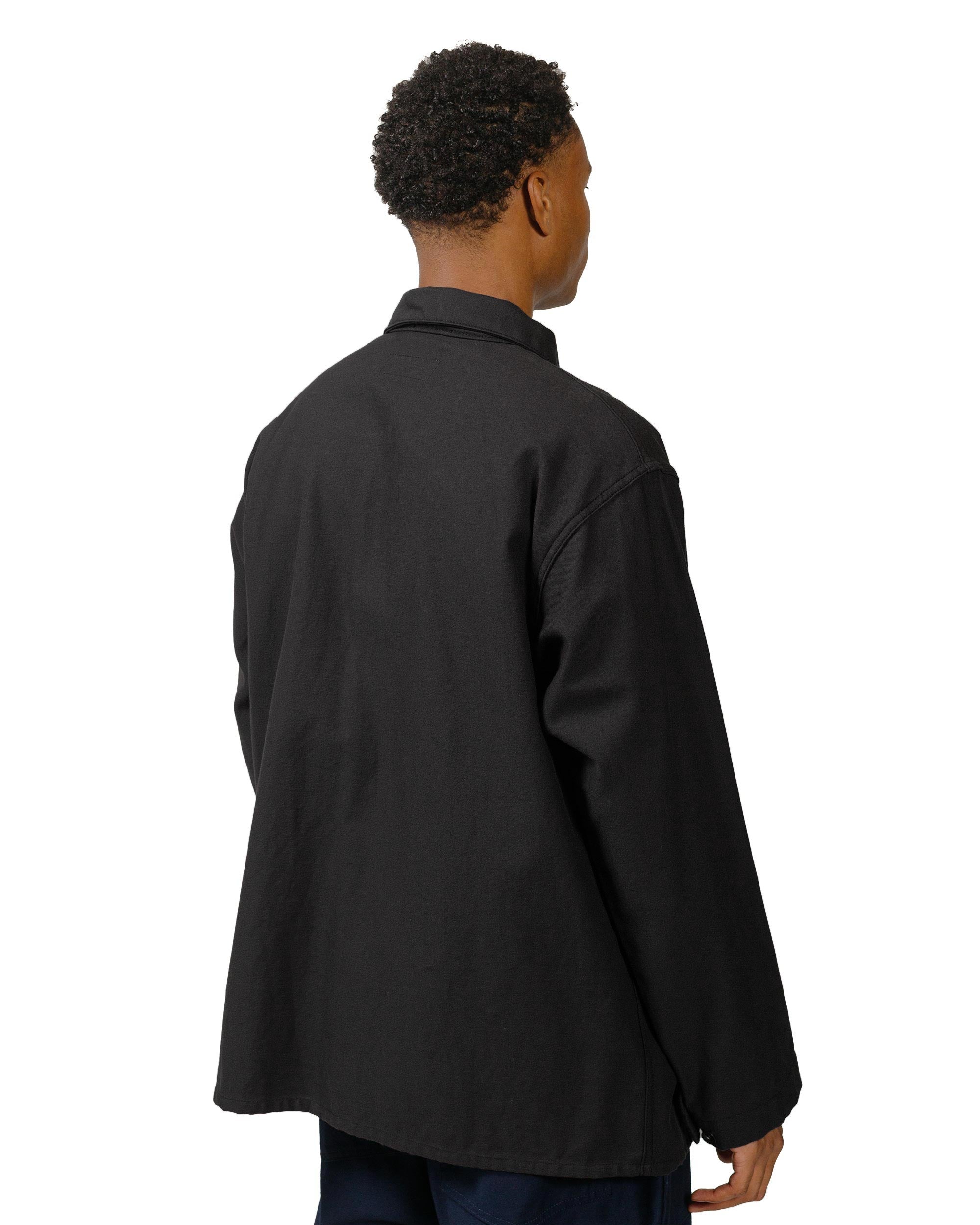 Engineered Garments Workaday Utility Jacket Black Cotton Reverse Satee