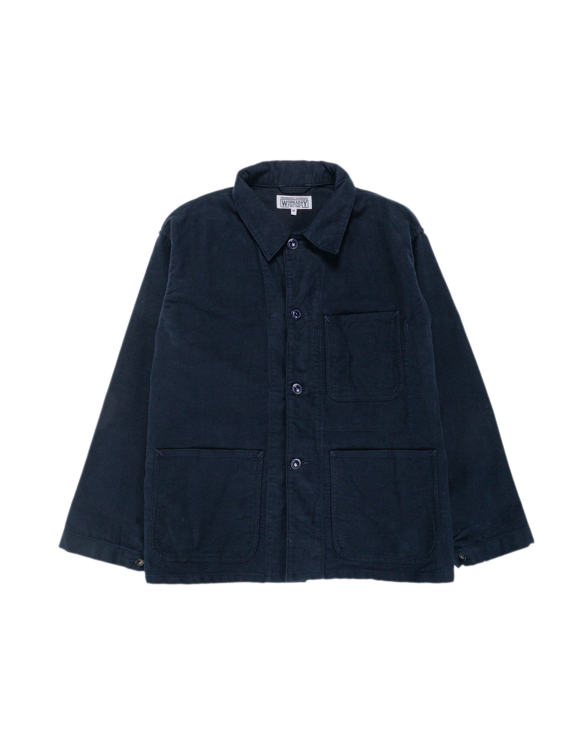 Engineered Garments Workaday Utility Jacket Dark Navy Cotton Moleskin