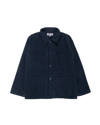 Engineered Garments Workaday Utility Jacket Dark Navy Cotton Moleskin