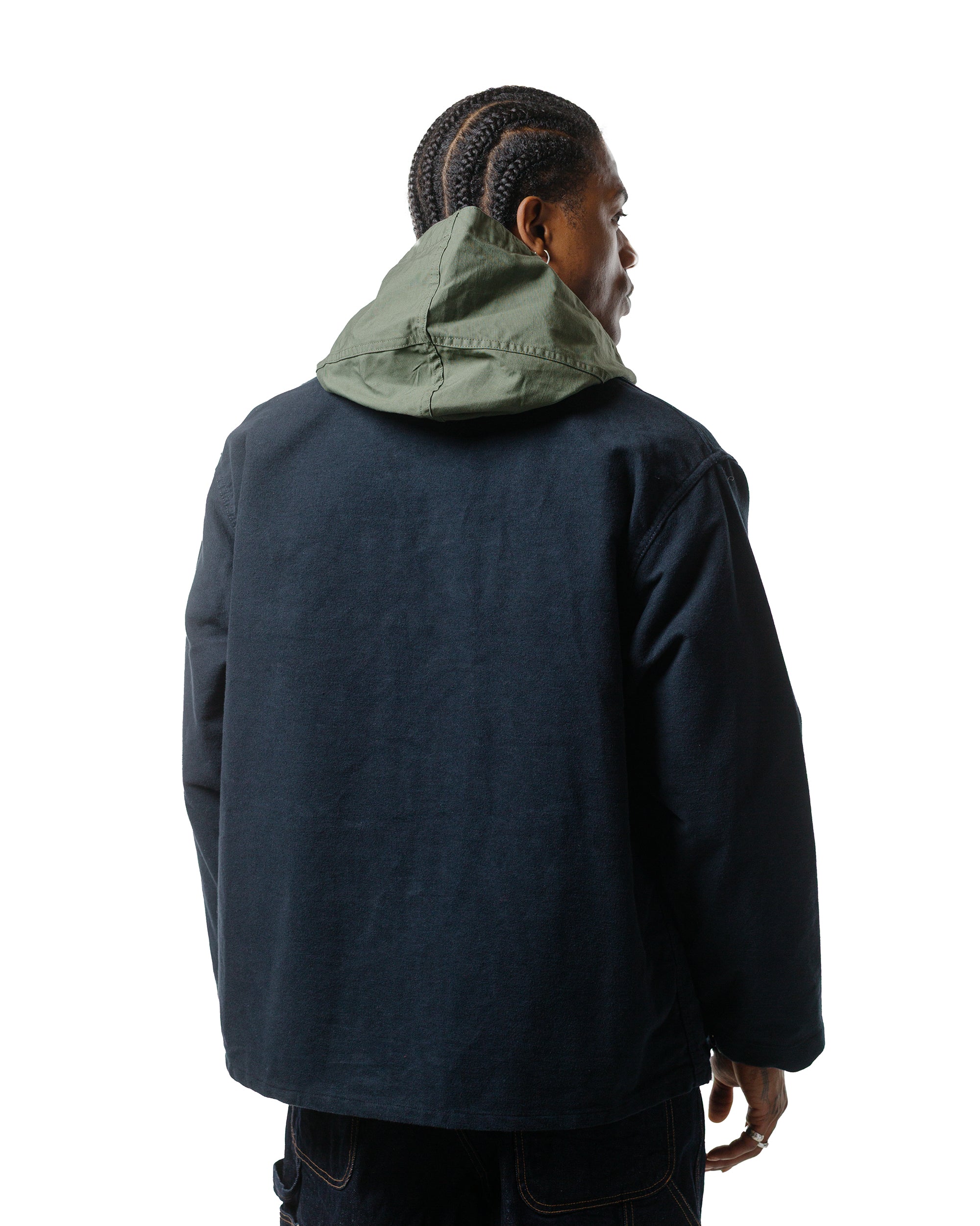 Engineered Garments Workaday Utility Jacket Dark Navy Cotton Moleskin