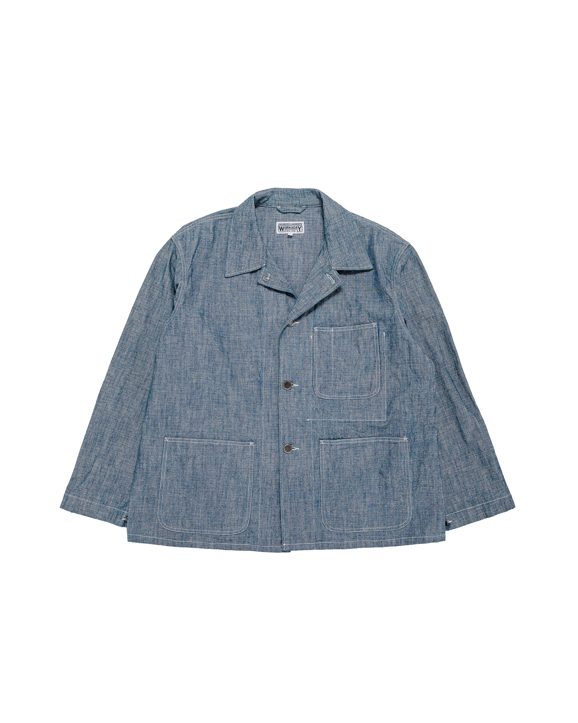 Engineered Garments Workaday Shawl Collar Jacket Olive Cotton Reverse