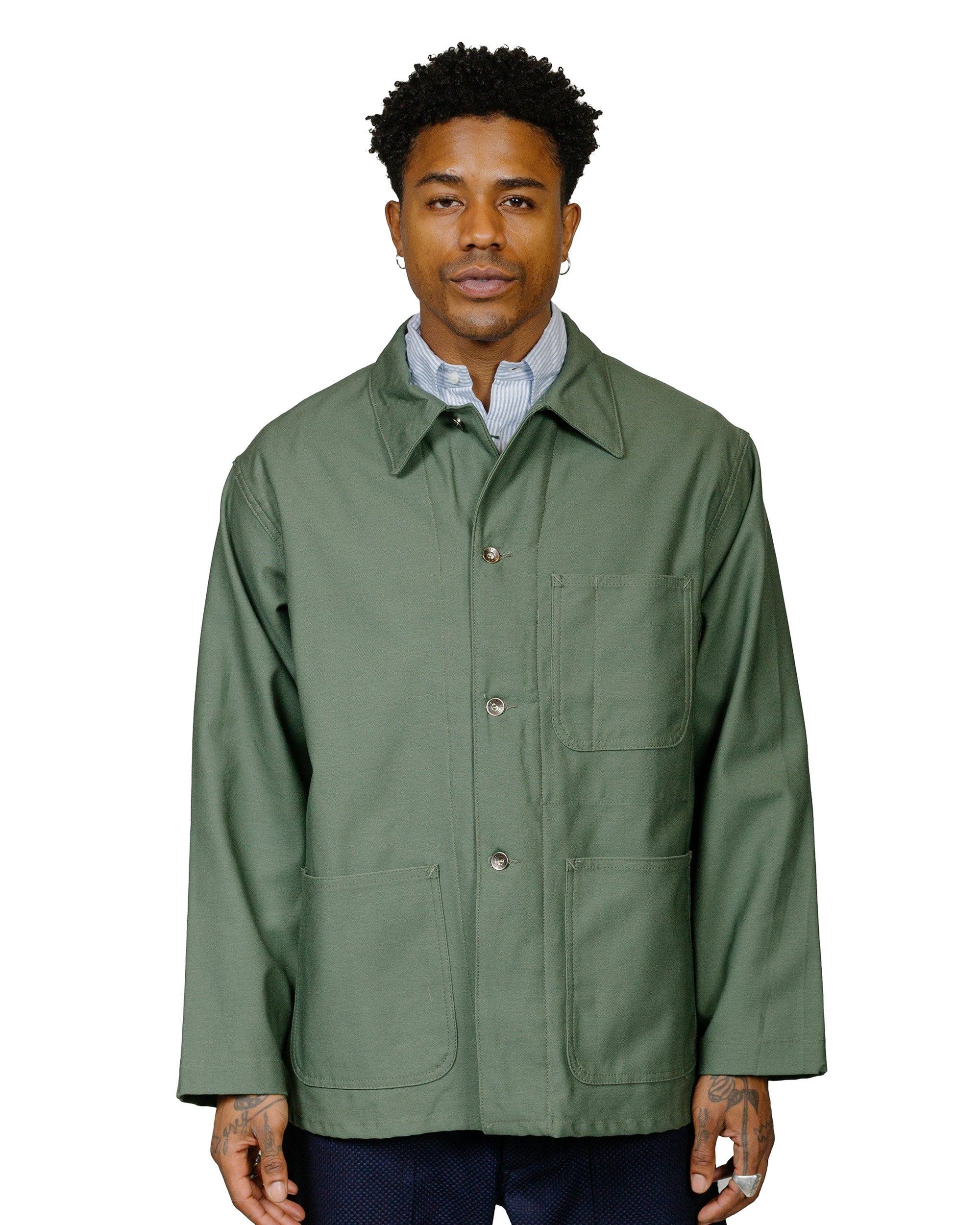 Engineered Cloth Engineered Garments Workaday Fatigue Pant Olive Cotton Reverse Sateen ...
