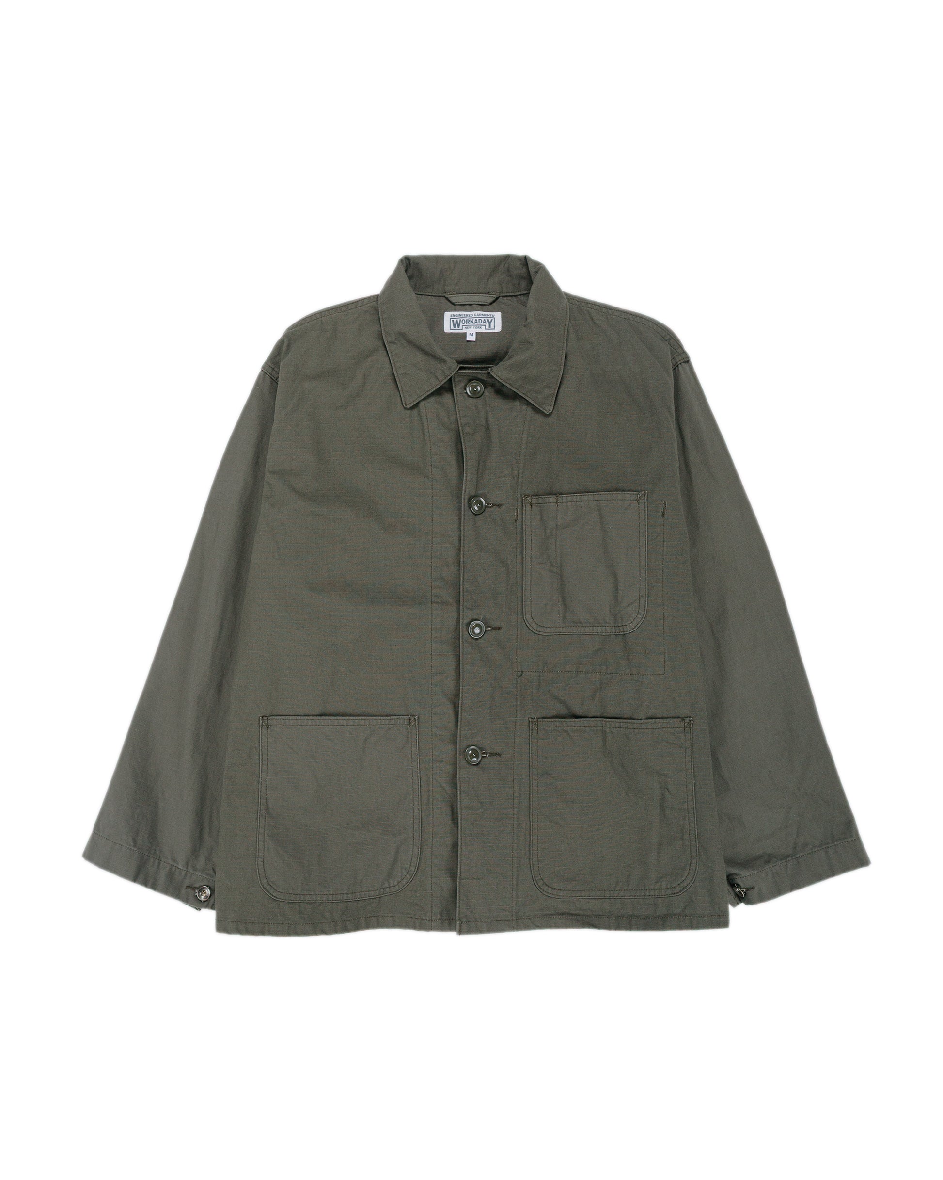 Engineered Garments Workaday Utility Jacket Olive Heavyweight Cotton Ripstop