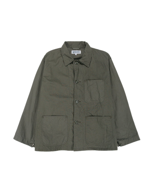 Engineered Garments Workaday Utility Jacket Olive Heavyweight Cotton Ripstop