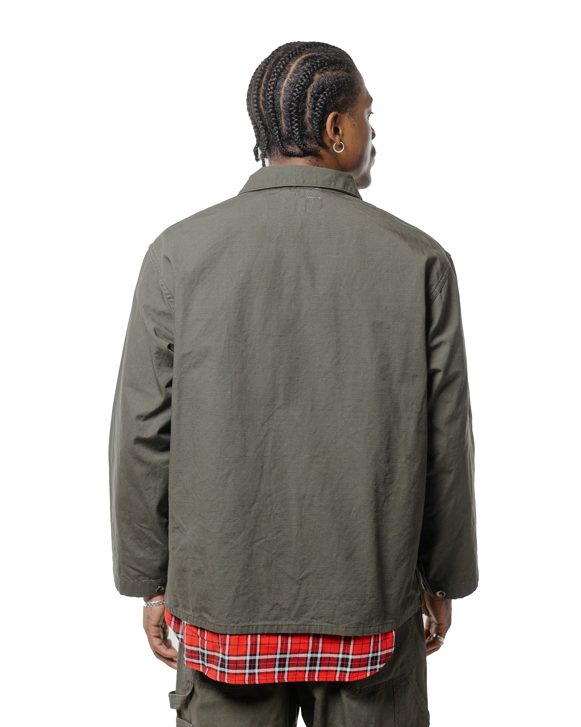 Engineered Garments Workaday Utility Jacket Olive Heavyweight Cotton R
