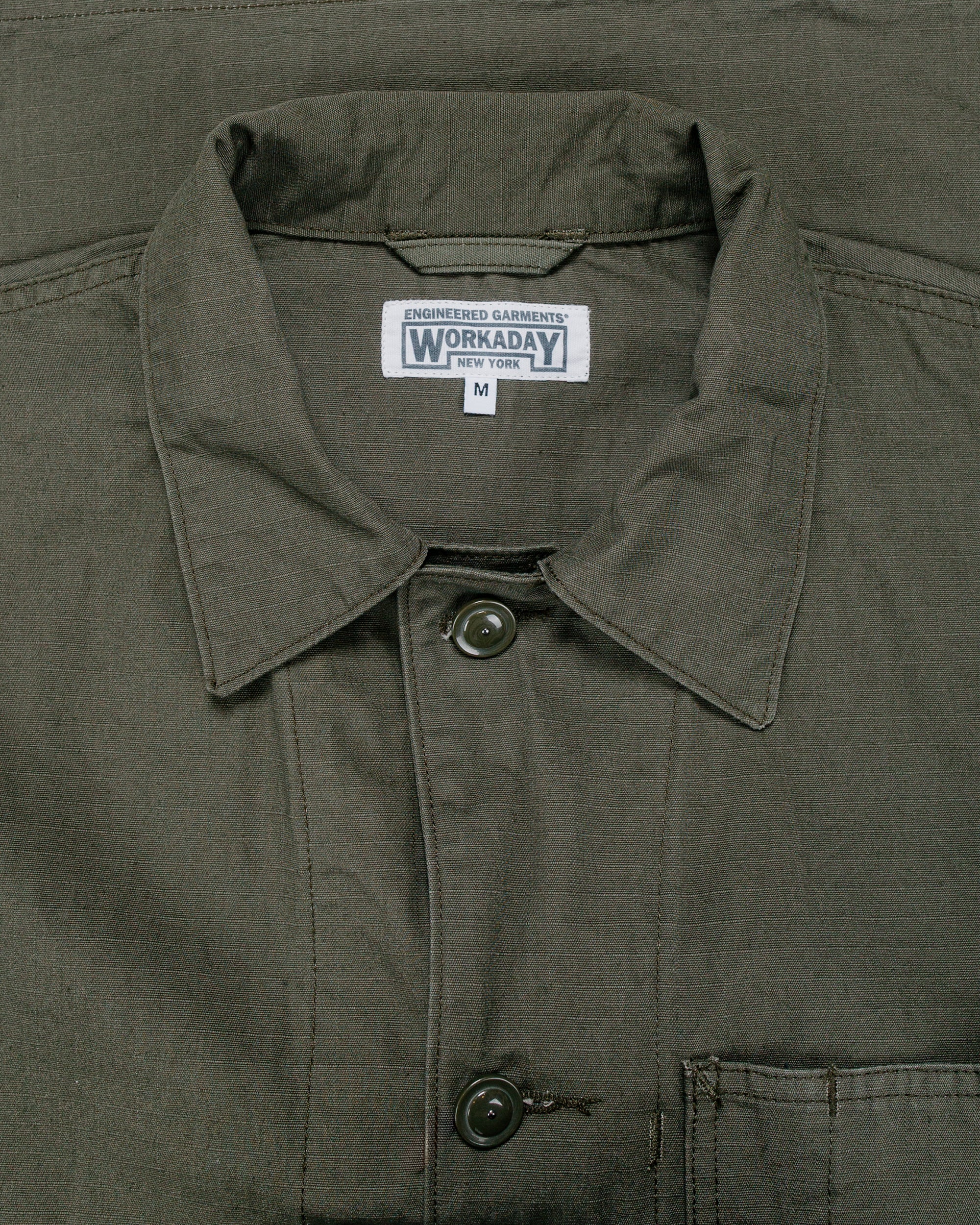 Engineered Garments Workaday Utility Jacket Olive Heavyweight Cotton R
