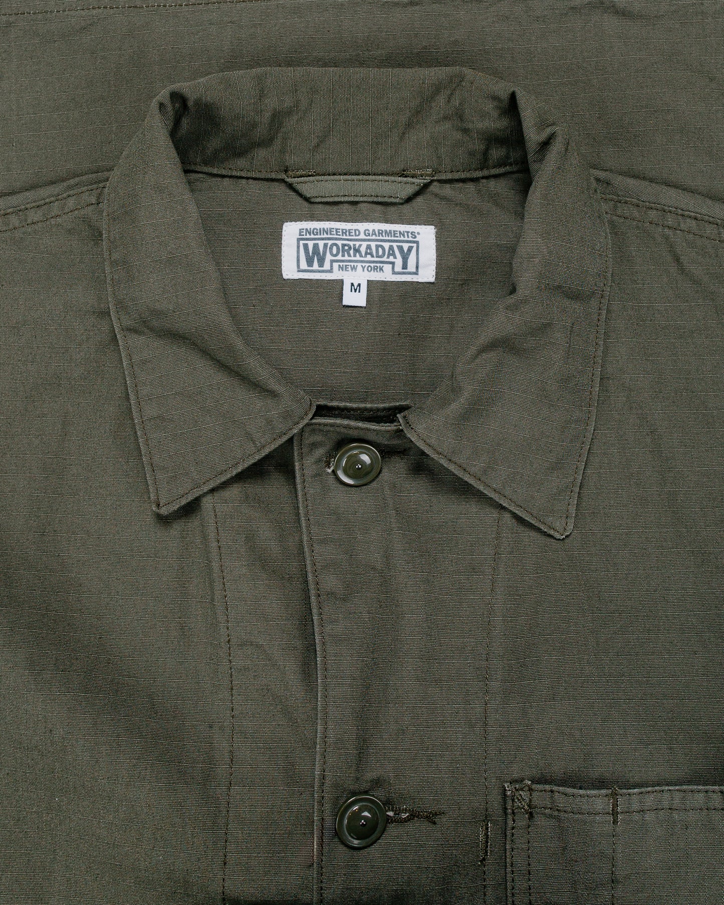 Engineered Garments Workaday Utility Jacket Olive Heavyweight Cotton Ripstop