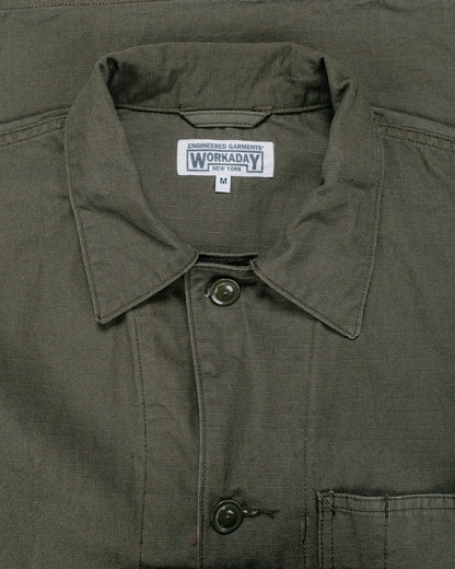 Engineered Garments Workaday Utility Jacket Olive Heavyweight Cotton Ripstop