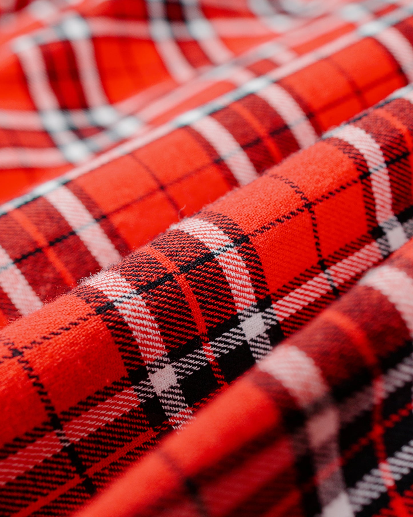 Engineered Garments Workaday Utility Shirt Red Cotton Twill Plaid