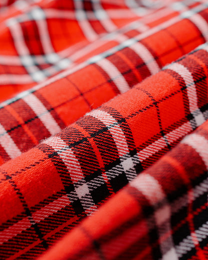 Engineered Garments Workaday Utility Shirt Red Cotton Twill Plaid