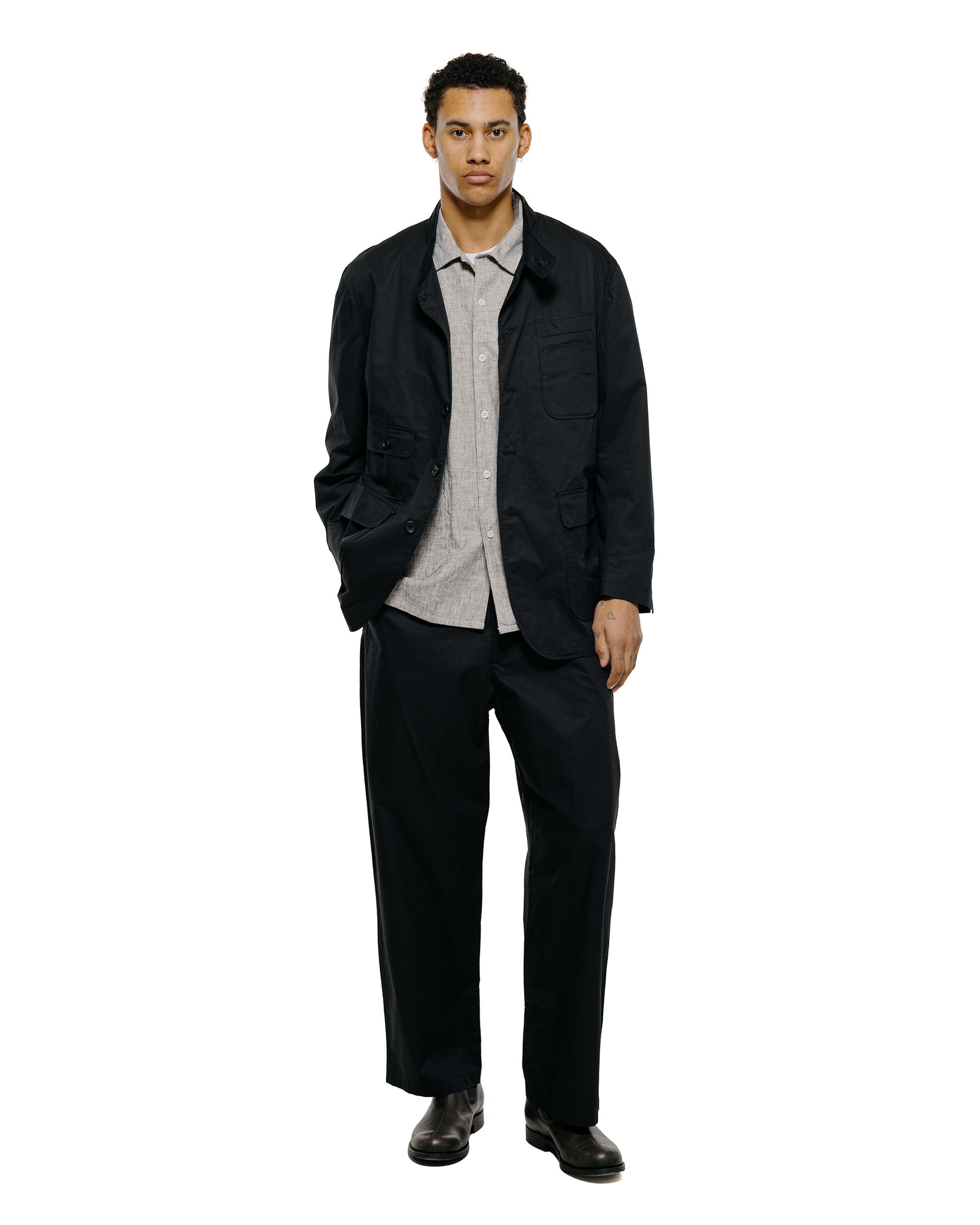 lost & found Engineered Garments Engineered Garments AN Jacket Black Cotton High Count Twill