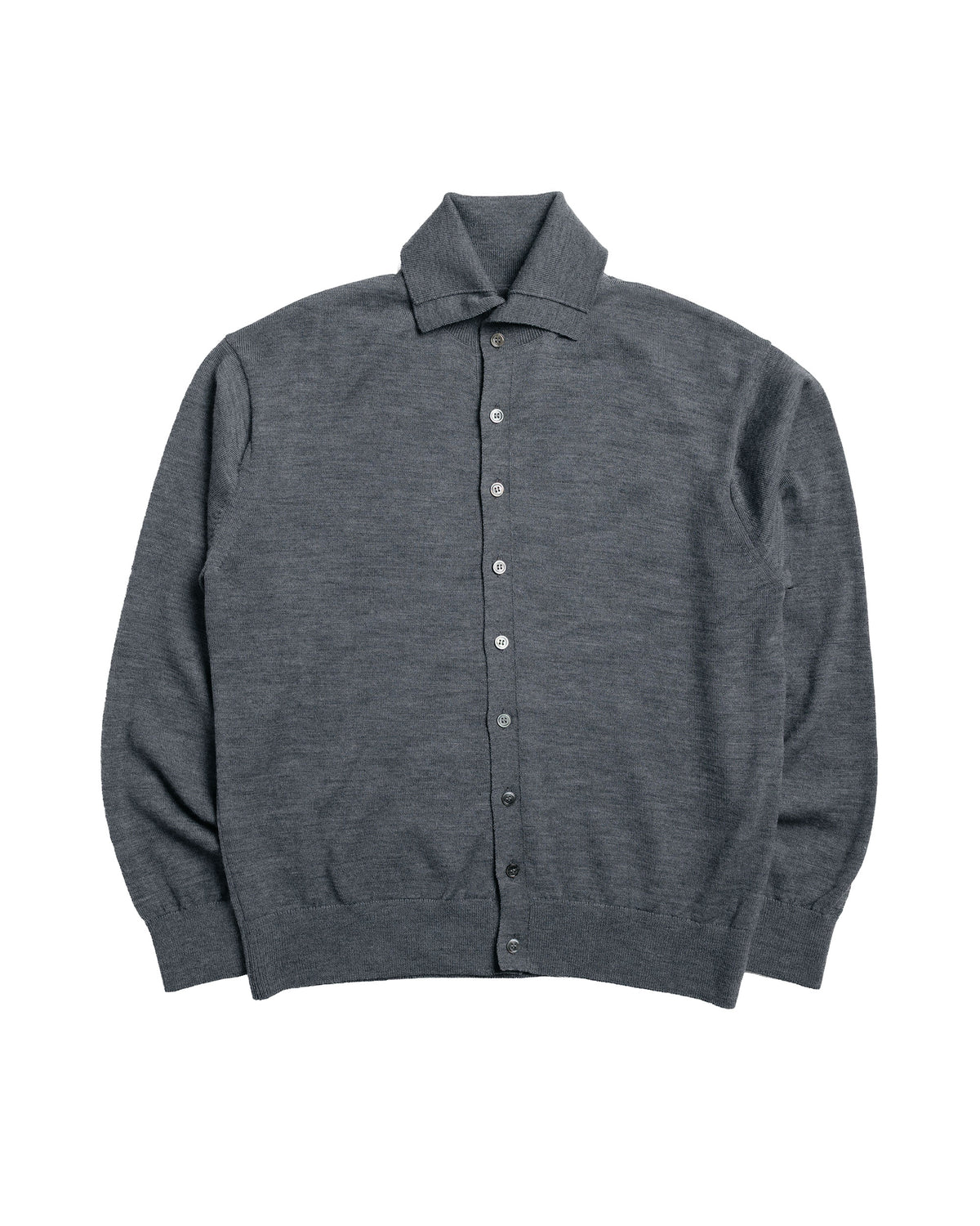 Ernie Palo Polo Knit Cardigan Grey