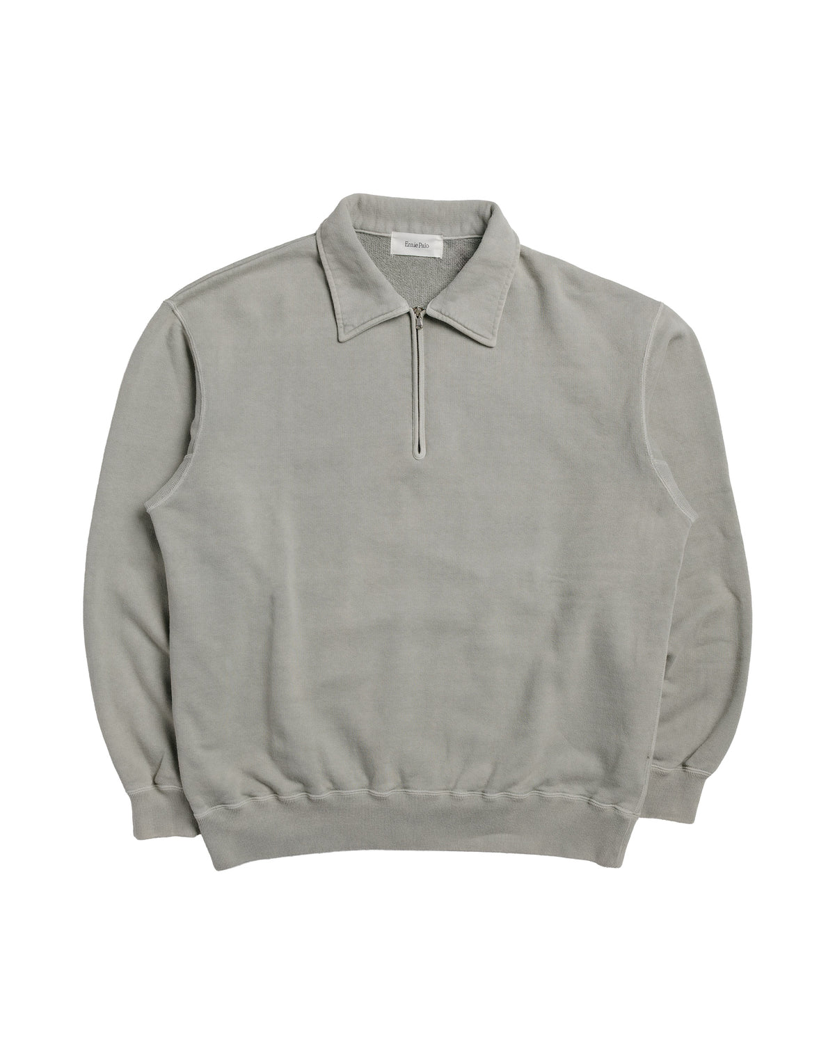 Ernie Palo Product Dyed Half Zip Sweat Olive