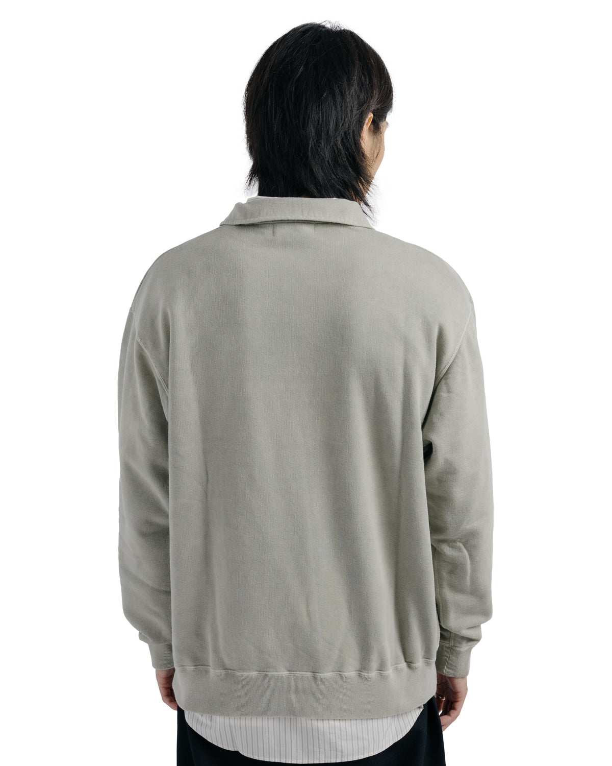 Ernie Palo Product Dyed Half Zip Sweat Olive
