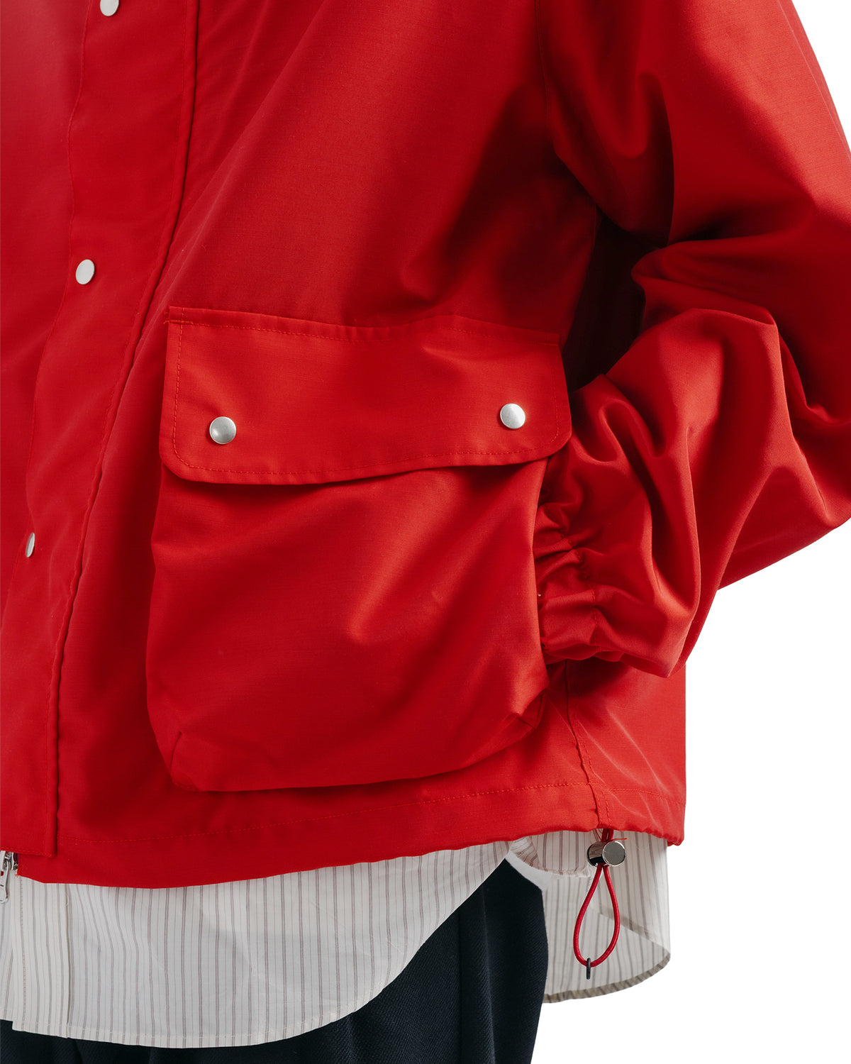 Ernie Palo Wool Nylon Blouson Red