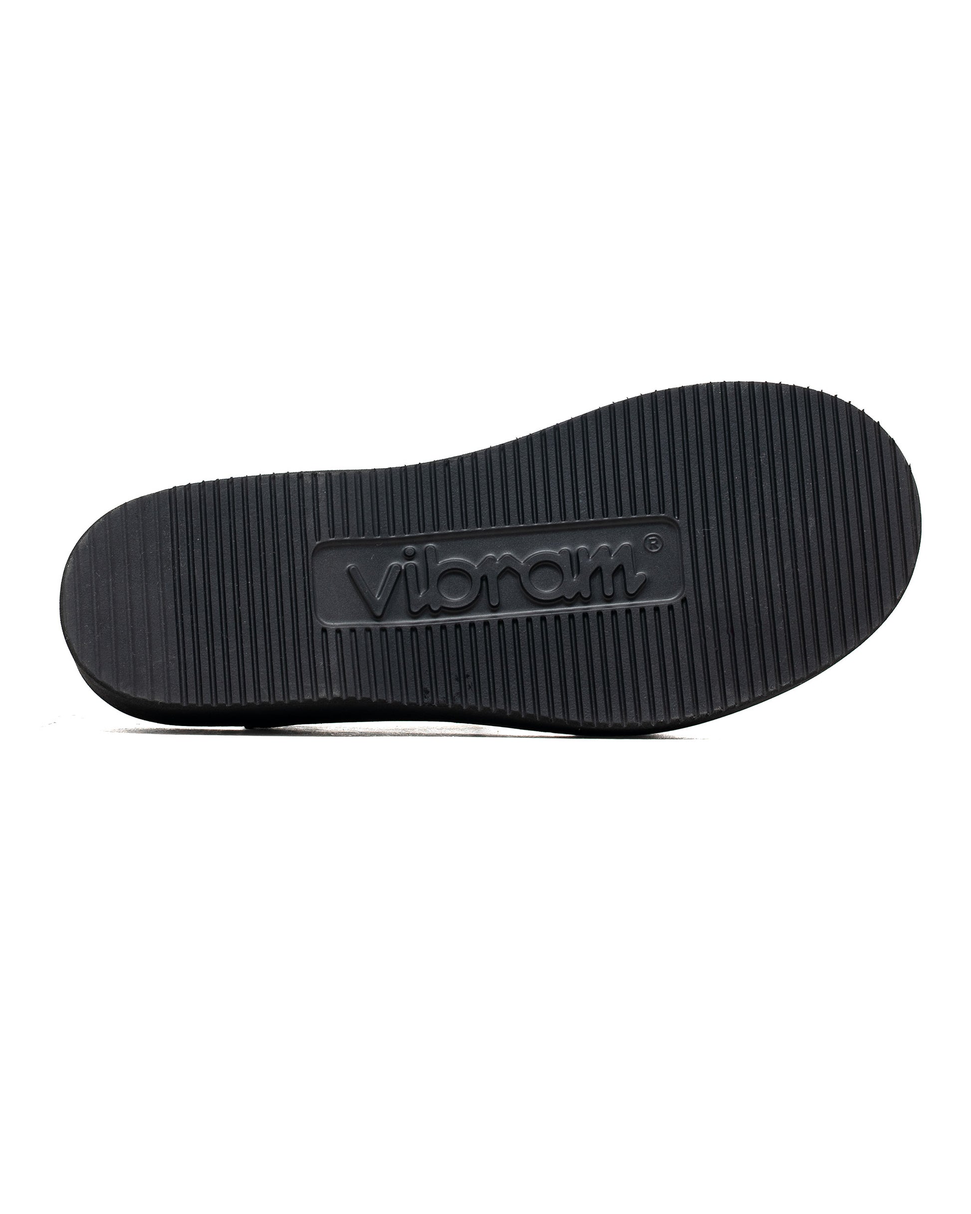 Footworks Leather Sandal Velcro Strap Black