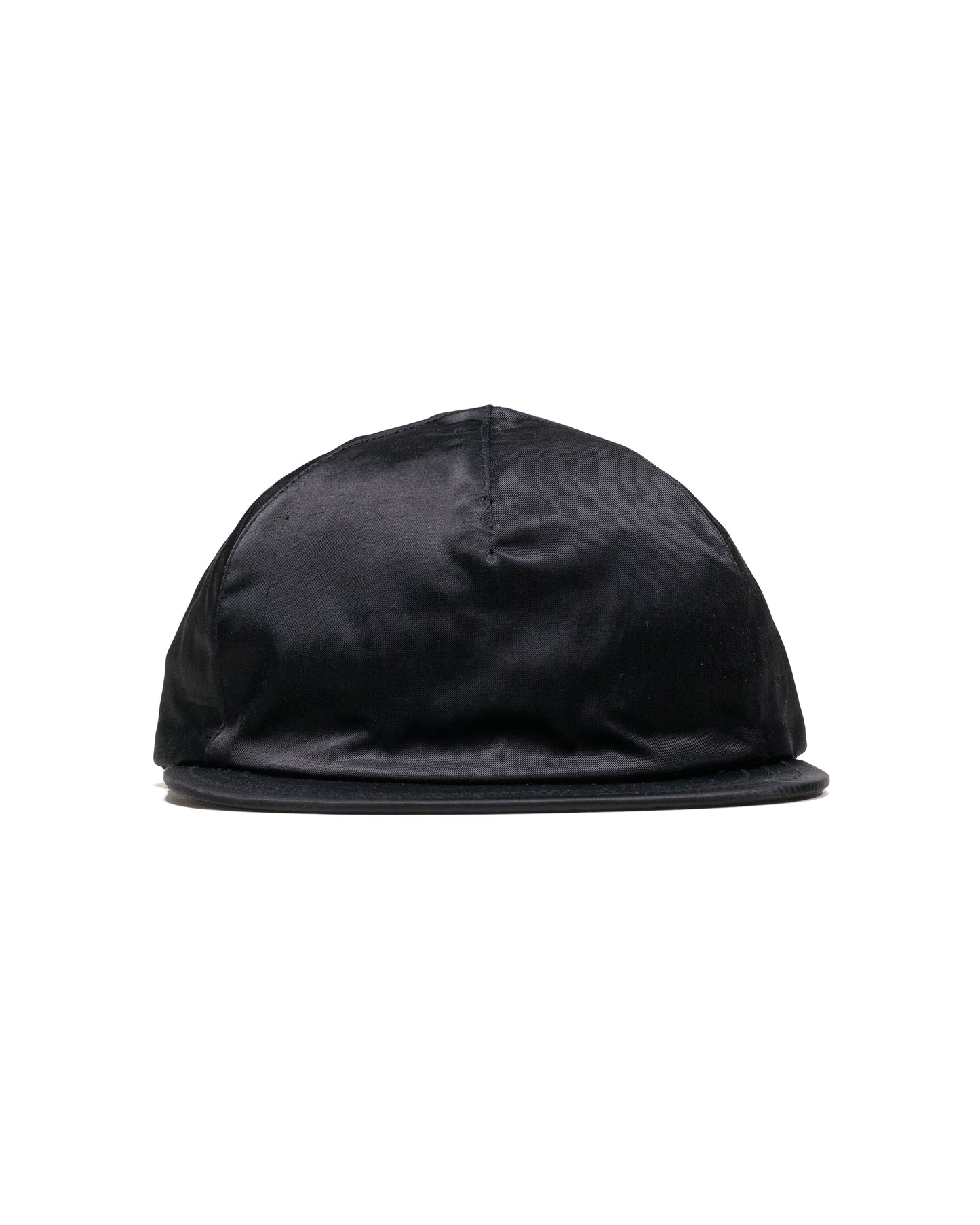 Found Feather 2 Panel Trucker Cap Rayon Cotton Dyed Satin Black