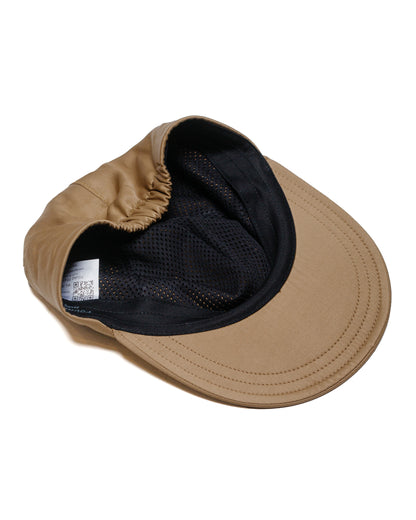 Found Feather 2 Panel Trucker Cap Rayon Cotton Dyed Satin Brown under brim