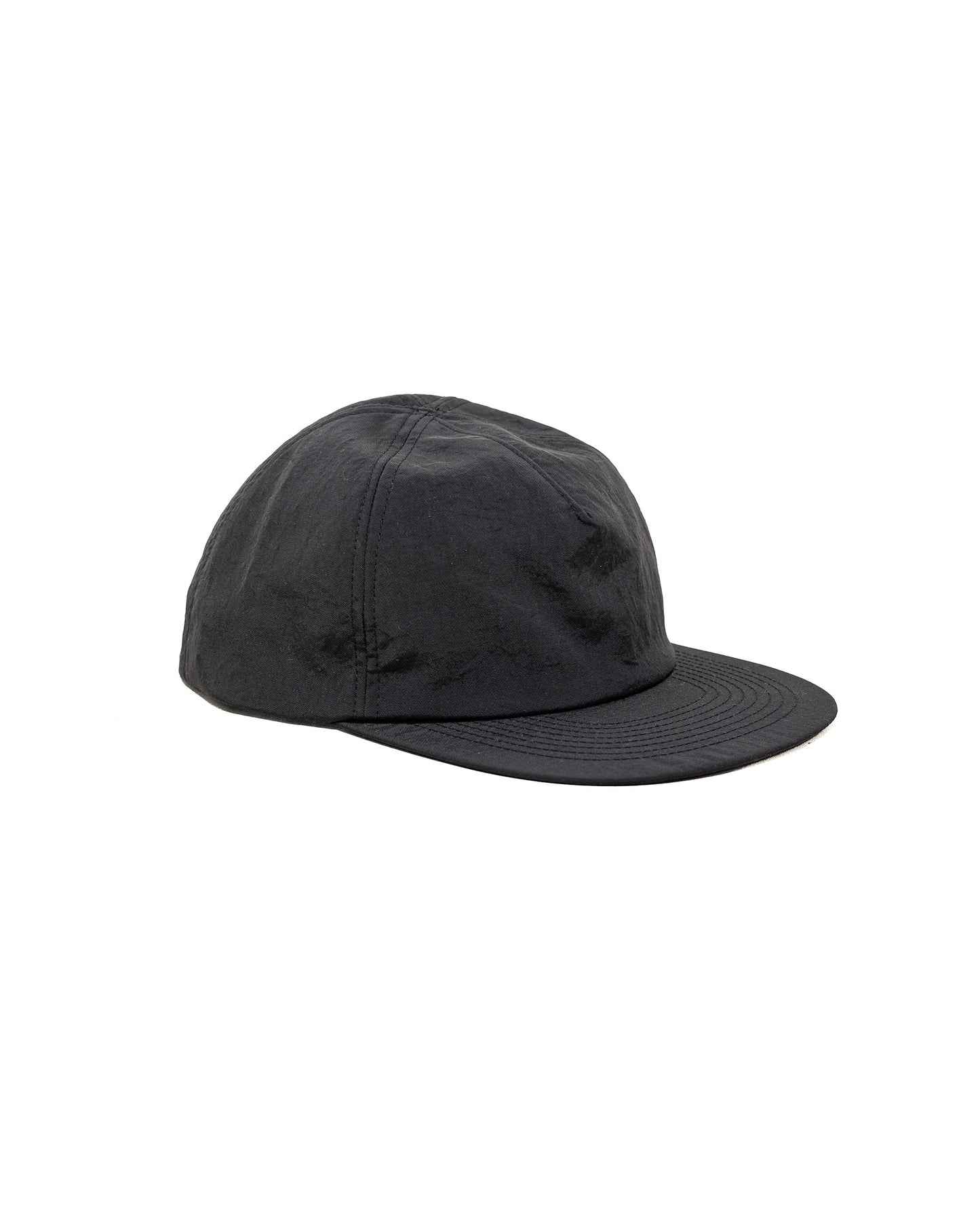 Found Feather 5 Panel Snap Back Nylon Dyed Tusser Black