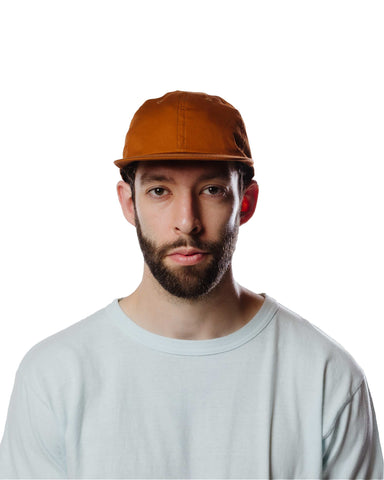 Found Feather 6 Panel Baseball Cap Combed Chino Brown
