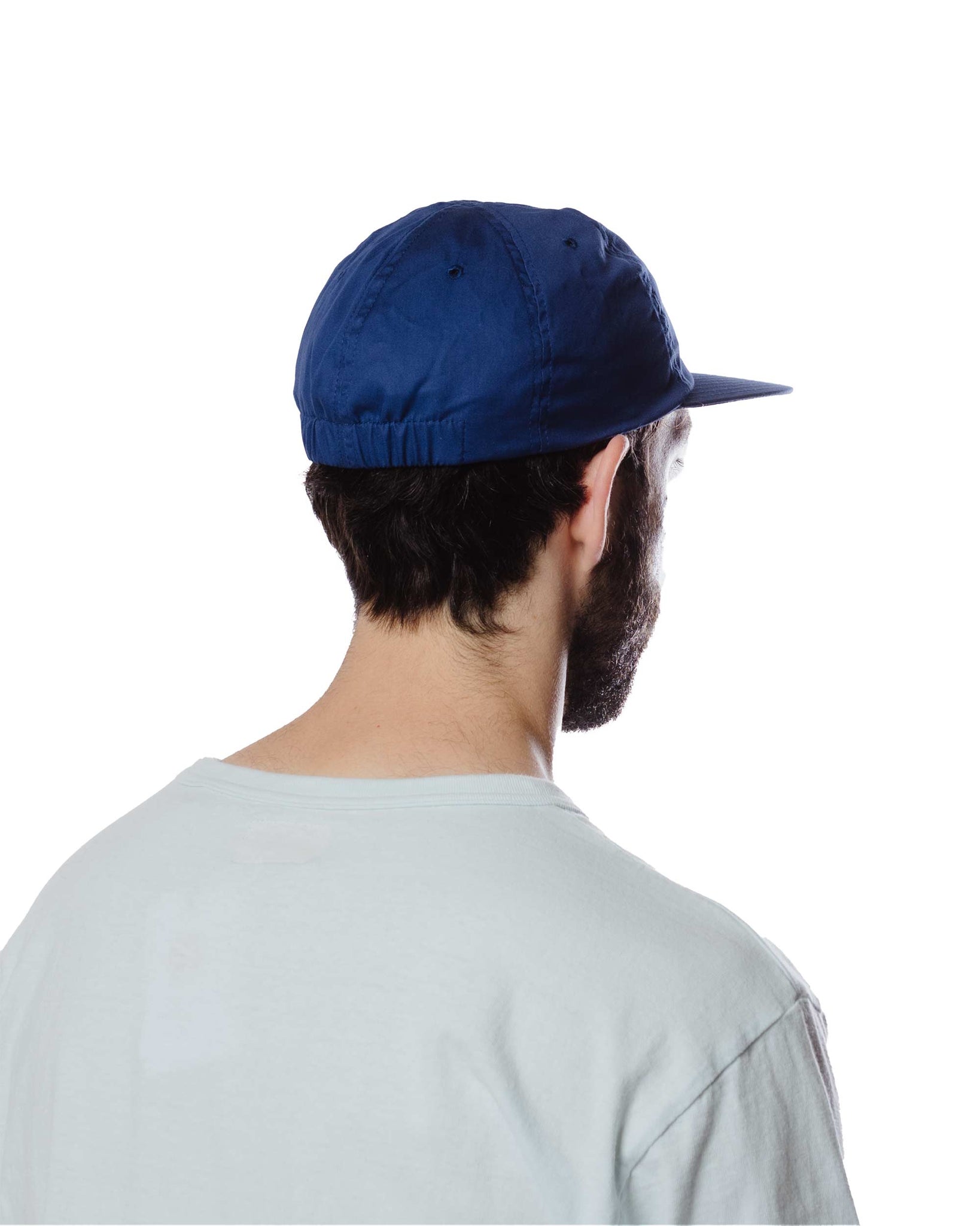 Found Feather 6 Panel Baseball Cap Combed Chino French Blue Back