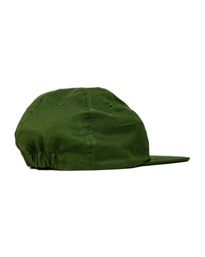 Found Feather 6 Panel Baseball Cap Combed Chino Olive Green Close