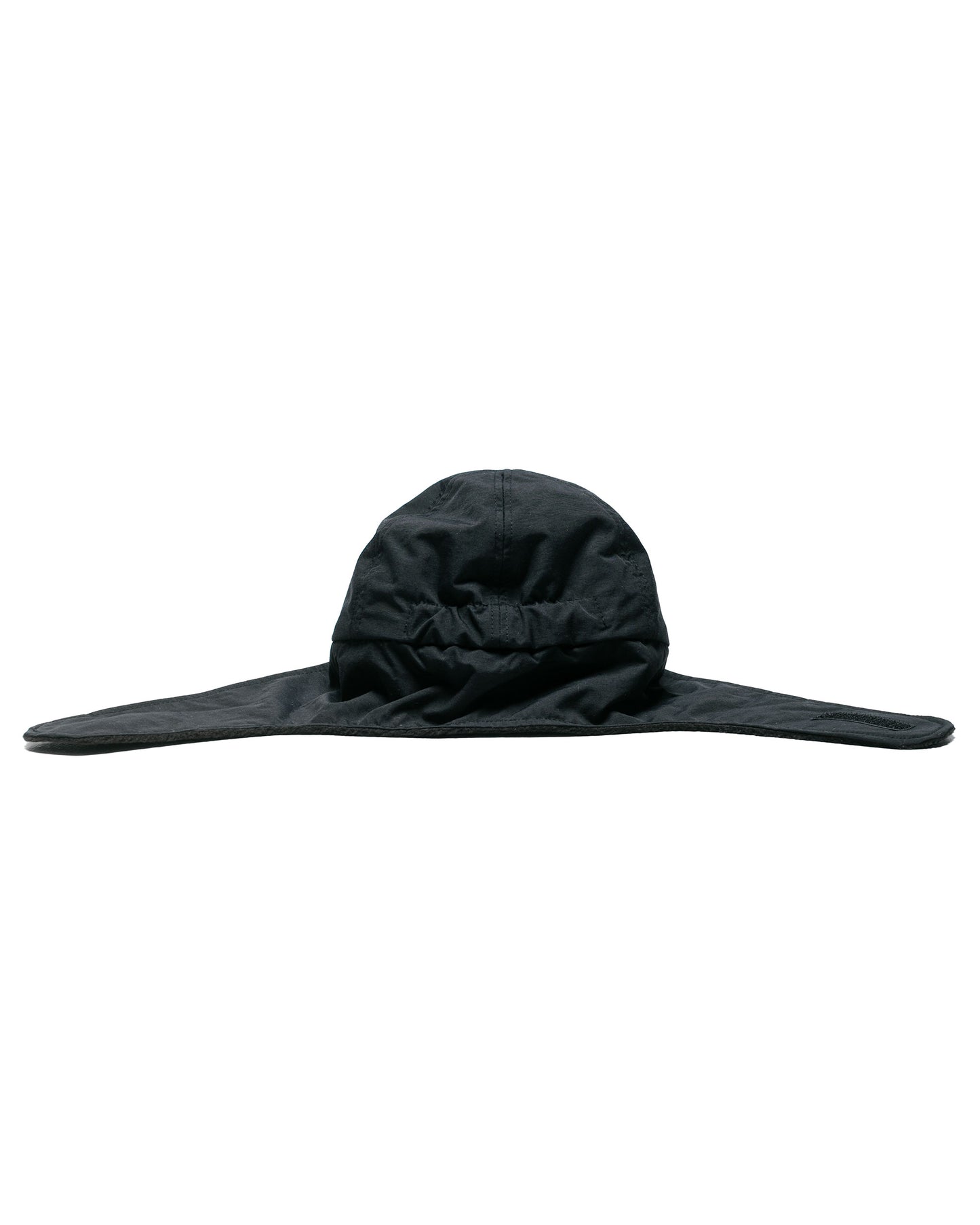 Found Feather 6 Panel Baseball Cap with Ear Flap TORAY Polar Fleece BlackBlack back