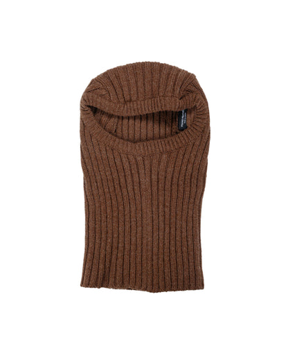 Found Feather Balaclava Lambswool Brown