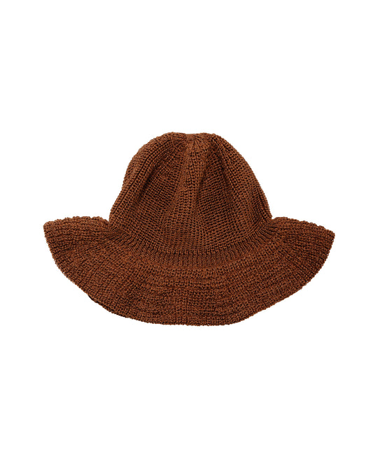 Found Feather Bell Hat Brown
