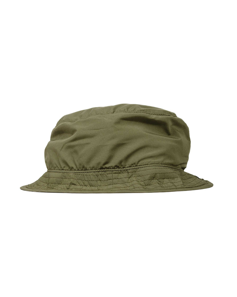 Found Feather Boonie Crusher Hat Poly Dyed Taffeta Olive