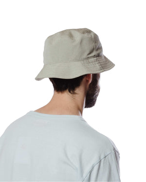 Found Feather Bucket Hat Ventile Cotton Dyed Weather Cloth Beige Model Rear