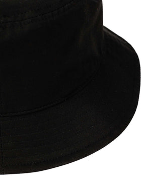 Found Feather Bucket Hat Ventile Cotton Dyed Weather Cloth Black Detail