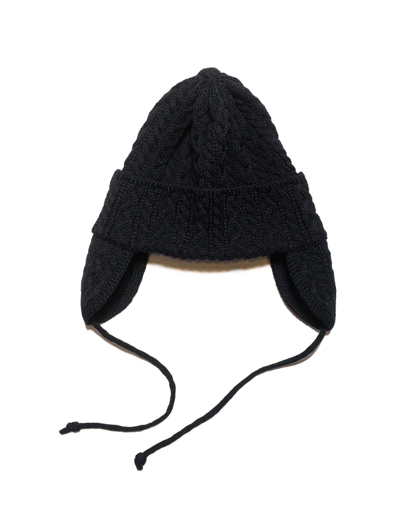 Found Feather Elias Knit Flightcap Italian Merino Wool Black