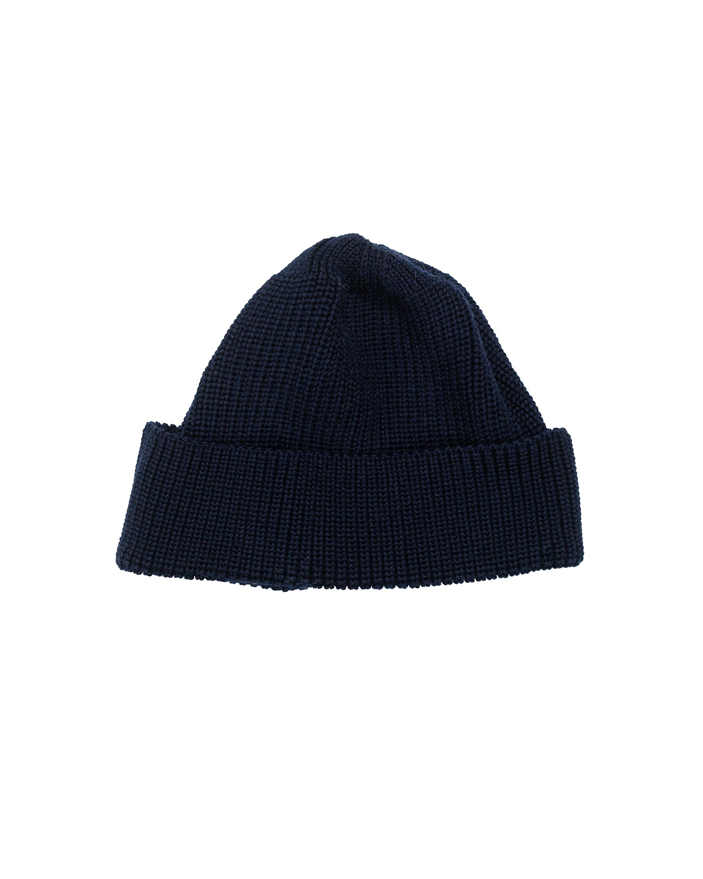 Found Feather Knit Watch Cap Italian Merino Wool Navy