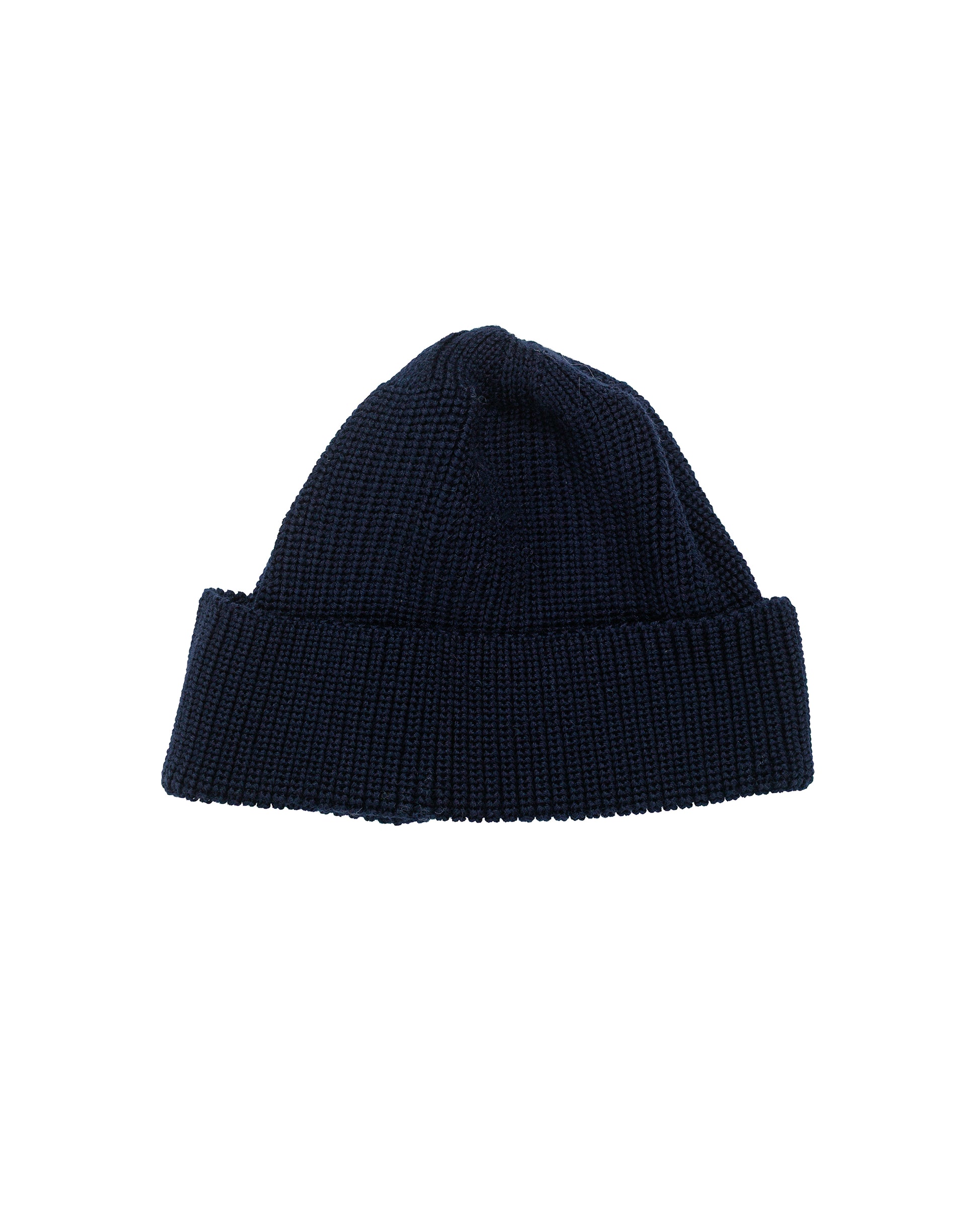 Found Feather Knit Watch Cap Italian Merino Wool Navy