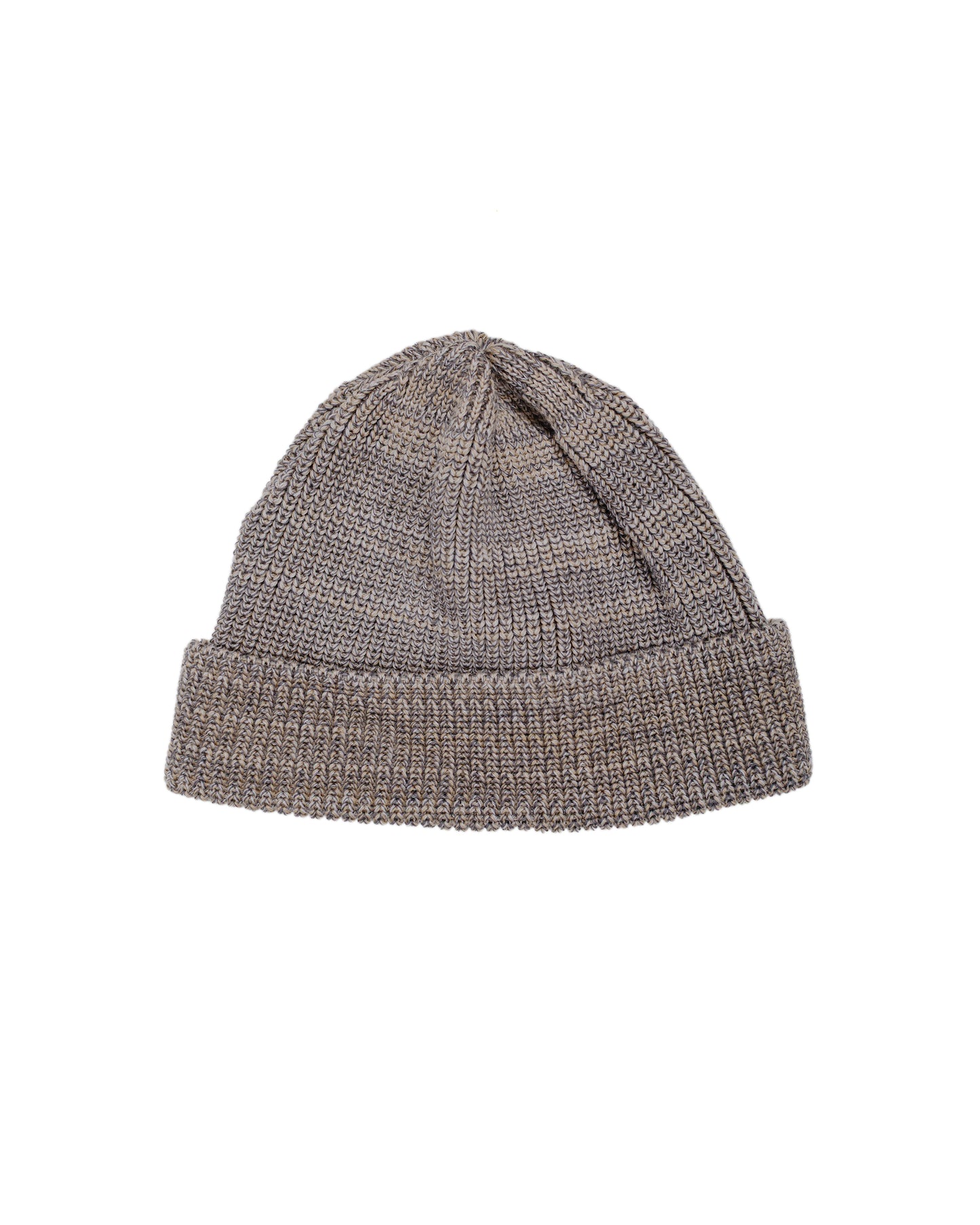 Found Feather Knit Watch Cap Italian Merino Wool Tan Mix