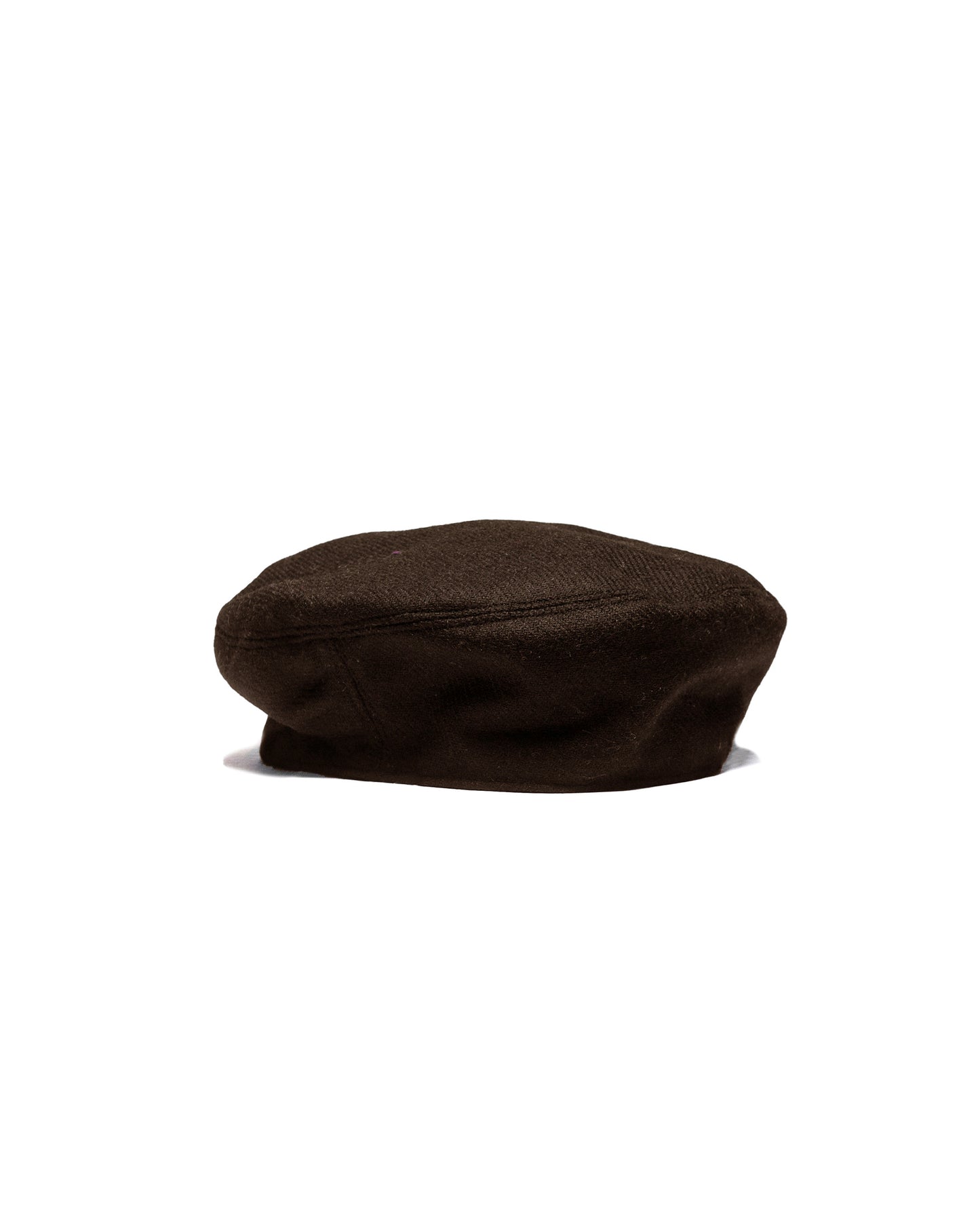 Found Feather Military Beret Melange Wool Brown