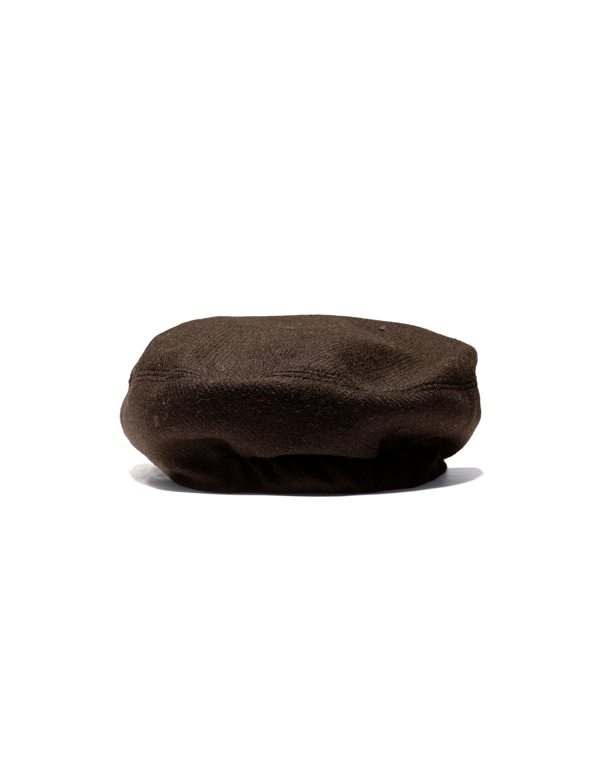 Found Feather Military Beret Melange Wool Brown back