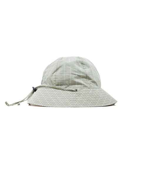 Found Feather Military Sun Hat (Reversible) Green Check