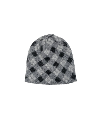 Found Feather Mohair Skully Argyle Black
