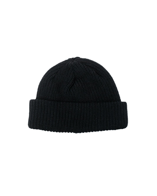 Found Feather Oversized Watch Cap Italian Merino Wool Black