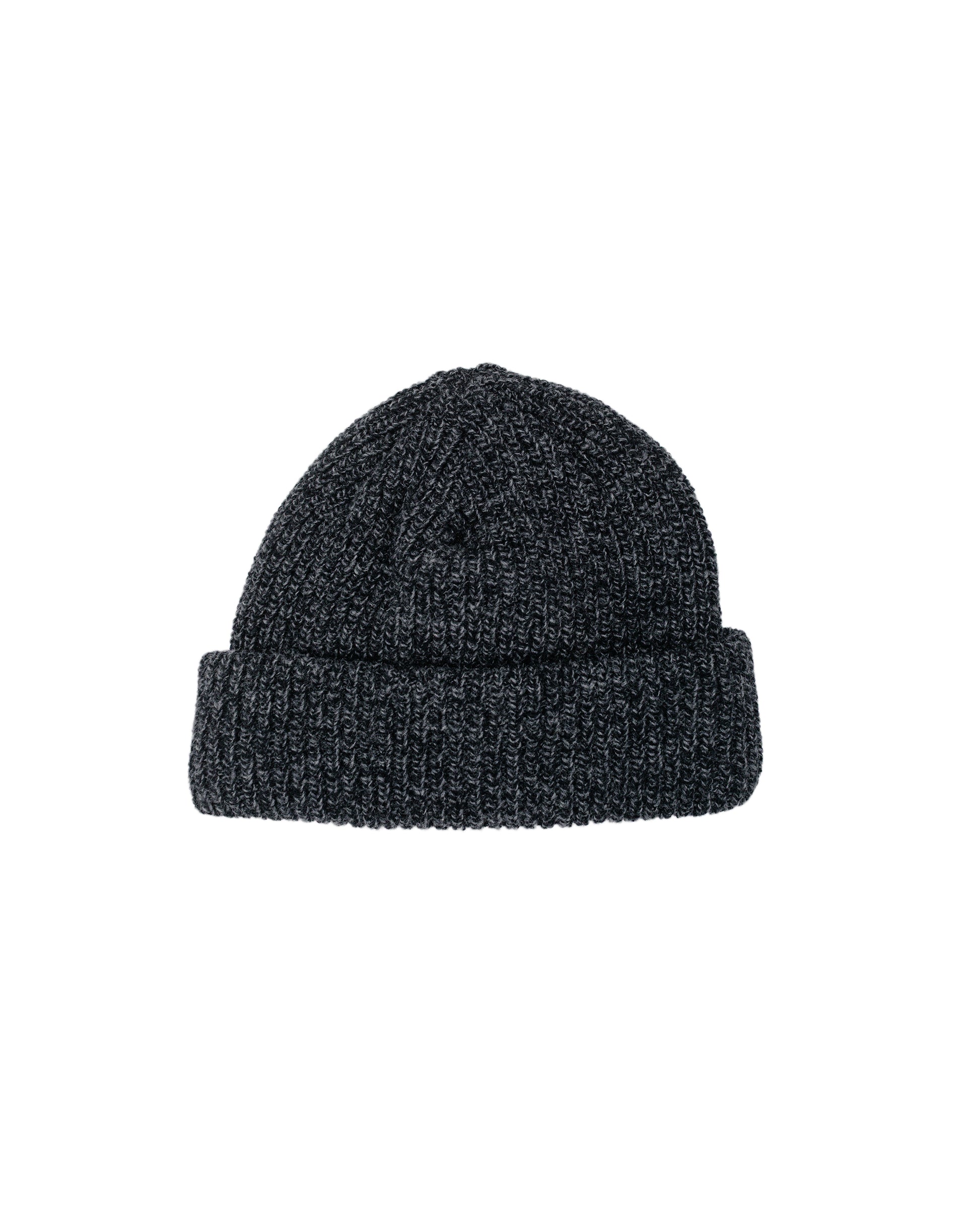 Found Feather Oversized Watch Cap Italian Merino Wool Charcoal