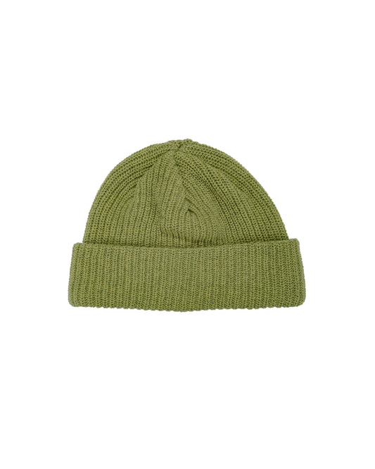 Found Feather Oversized Watch Cap Italian Merino Wool Pistachio