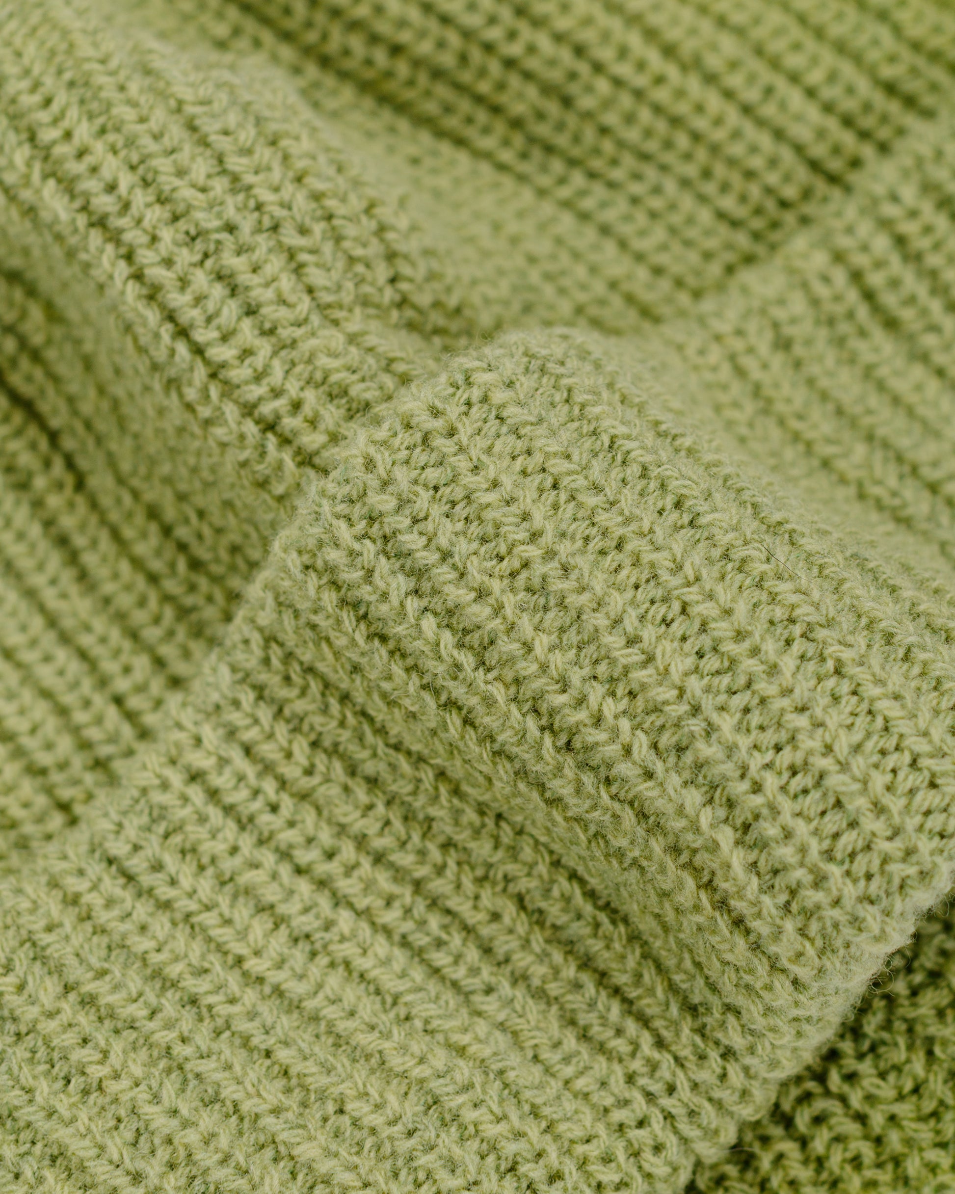 Found Feather Oversized Watch Cap Italian Merino Wool Pistachio