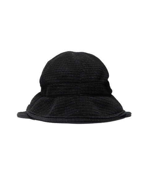 帽子 FOUND FEATHER Bucket Hat noroll Found Feather Winter Safari Hat Quilted Polar Fleece Black