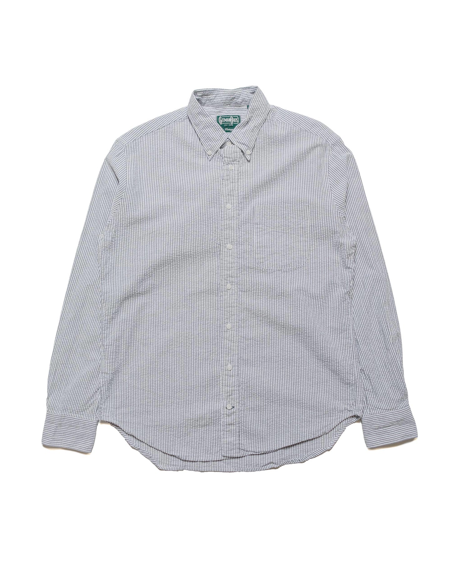 Gitman Vintage Bros. Charcoal Seersucker Shirt