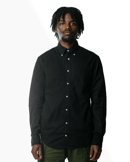 Gitman Vintage Bros. Long Sleeve Black Overdye Oxford Model Front