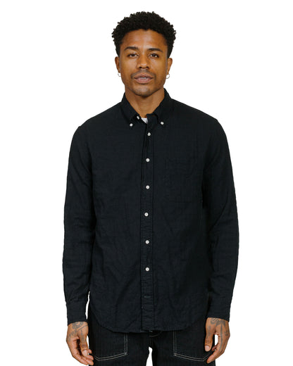 Gitman Vintage Bros. Black Brushed Winter Seersucker Shirt