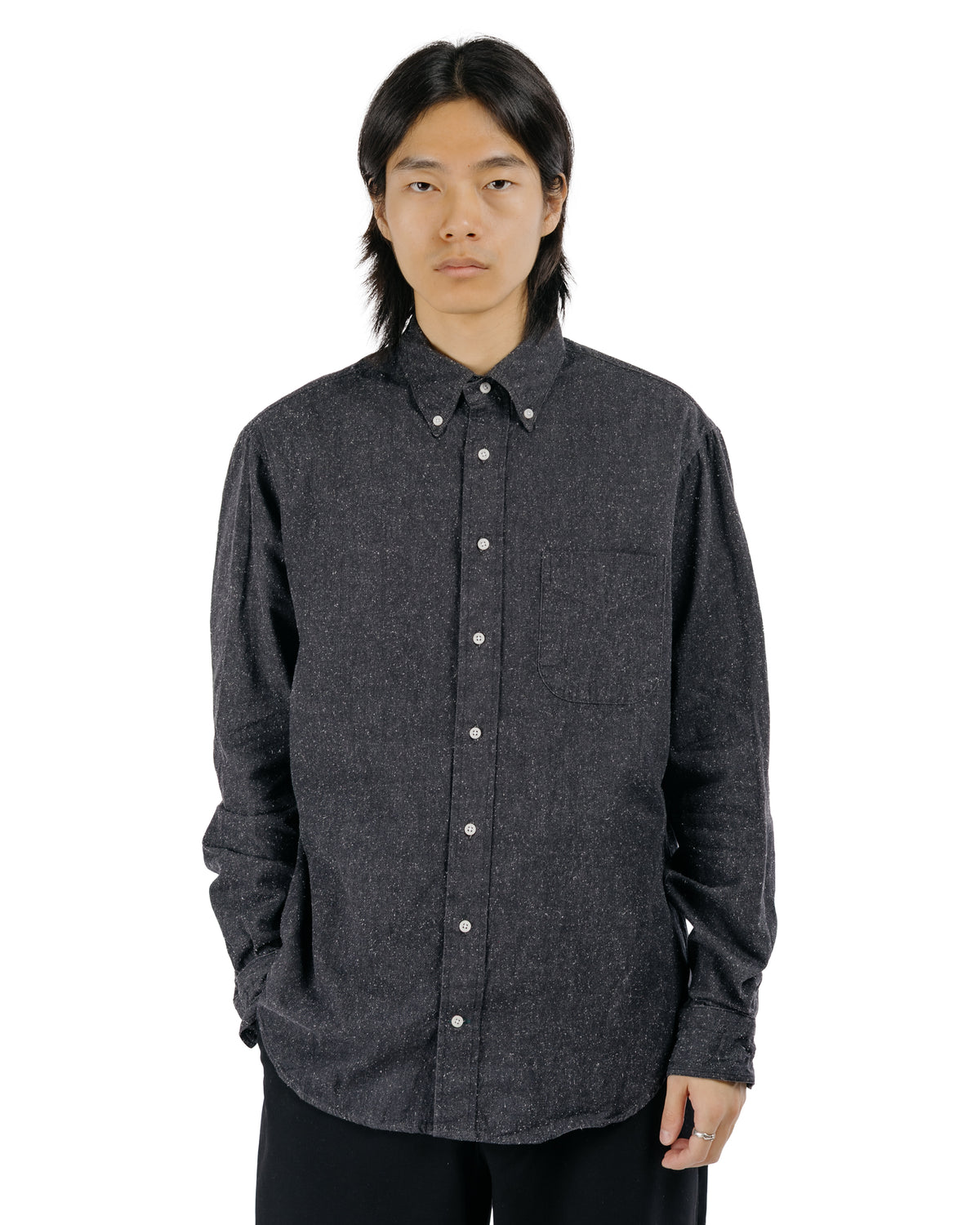 Gitman Vintage Bros. Black Japanese Silk Denim Shirt